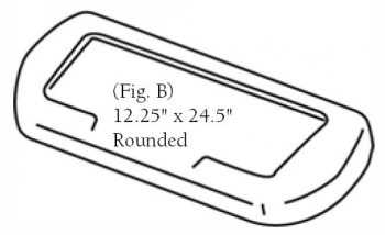 Lid: 12.25in x 24.5in (ALL 1997-1999 Sundance Models except Solo & Tango)